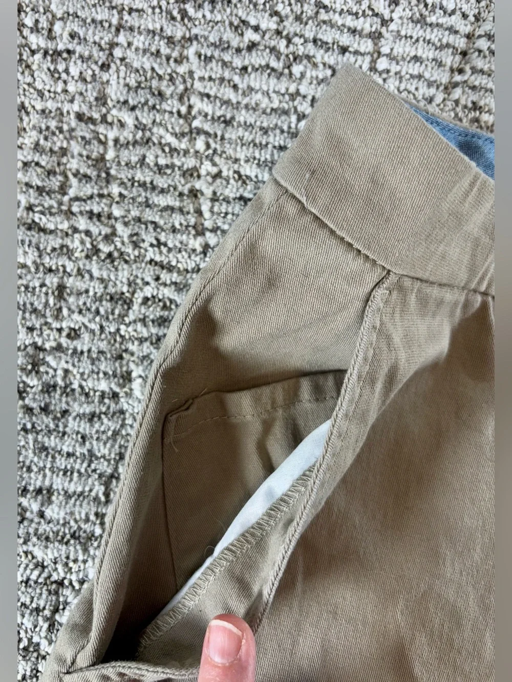 Chaps Coastal Wash Size 36 Tan Stretch Chino Shorts